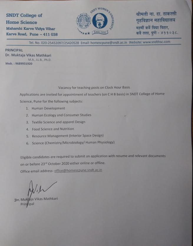 Creative Art SNDT College of Home Science, Pune India